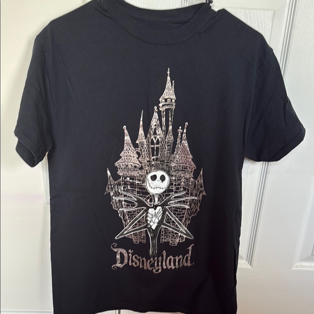 Disneyland Black Short Sleeve Tee with Castle Graphic
